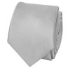 Silver Satin Skinny Boys Tie