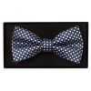 Navy Diamond Neat Mens Bow Tie