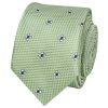 Green Petal Skinny Men's Tie
