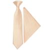 Pre Tied Peach and White Polka Dot Boys Tie and Pocket Square Set Age 4-7