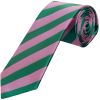Pink and Green Striped Classic Men's Tie