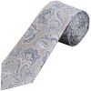 Silver and Blue Paisley Classic Men's Tie