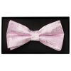 Light Dusty Pink Paisley Handmade Mens Bow Tie