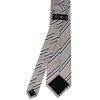 Silver Twin Stripe Classic Men's Tie and Pocket Square Set