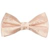 Pre Tied Light Peach Floral Boys Bow Tie Age 8-11