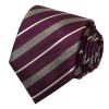 Purple Stripe Classic Men's Silk Tie