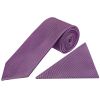 Mauve Silk Twill Classic Men's Tie and Pocket Square Set