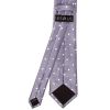 Mauve Large White Spot Classic Men's Tie and Pocket Square Set