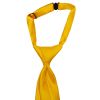 Pre Tied Bright Yellow Satin Boys Tie and Pocket Square Set Age 4-7