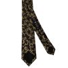 Black with Gold Floral Skinny Boys Tie