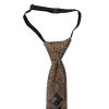 Pre Tied Light Brown Check Tweed Boys Tie Age 4-7