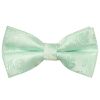 Pre Tied Mint Paisley Boys Bow Tie Age 8-11