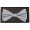 Plain Light Blue Satin Silk Mens Bow Tie