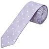 Lilac Large White Spot Skinny Men's Tie