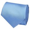Plain Steel Blue Satin Classic Men's Tie