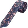 Pink with Blue Paisley Skinny Men's Tie