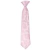 Pre Tied Light Dusty Pink Paisley Boys Tie Age 4-7