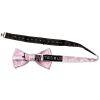 Light Dusty Pink Paisley Handmade Mens Bow Tie and Pocket Square Set