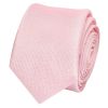 Plain Blush Pink Silk Skinny Boys Tie
