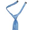Pre Tied Steel Blue Satin Boys Tie Age 4-7