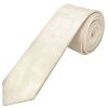 Ivory Paisley Skinny Men's Tie and Pocket Square Set