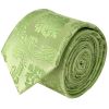 Light Green Paisley Skinny Men's Tie and Pocket Square Set