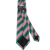 Pink and Green Striped Classic Men's Tie