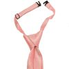 Pre Tied Pink Textured Silk Boys Tie Age 4-7