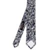 Mens Navy Floral Silk Skinny Tie