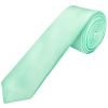 Plain Mint Green Satin Skinny Boys Tie