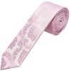 Light Dusty Pink Paisley Boys Skinny Tie and Pocket Square Set