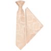 Pre Tied Light Peach Paisley Boys Tie and Pocket Square Set Age 4-7
