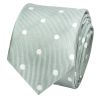 Light Green Large White Spot Skinny Men's Tie
