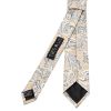 Champagne and Blue Paisley Skinny Men's Tie
