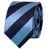 Navy and Light Blue Striped Skinny Men's Tie