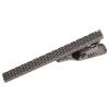 Gunmetal Grey Textured Metal Bar Tie Clip
