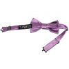 Pre Tied Light Mauve Boys Bow Tie and Pocket Square Set Age 4-7