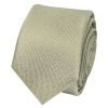 Plain Khaki Green Silk Skinny Boys Tie and Pocket Square Set