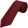 Plain Burgundy Satin Classic Men's Tie and Pocket Square Set