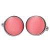 Plain Light Coral Pink Cufflinks