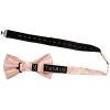 Rose Quartz Floral Handmade Mens Bow Tie