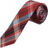 Burgundy Check Silk Skinny Men's Tie