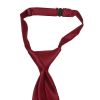 Pre Tied Maroon Satin Boys Tie and Pocket Square Set Age 4-7