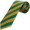 Green and Gold Striped Classic Men's Tie and Pocket Square Set