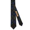Blue and Green Tartan Silk Skinny Men's Tie