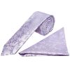 Lilac Floral Skinny Boys Tie and Pocket Square Set
