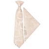 Pre Tied Nude Paisley Boys Tie and Pocket Square Set Age 4-7