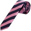 Navy and Pink Striped Skinny Men's Tie