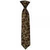 Pre Tied Black with Gold Floral Boys Tie Age 4-7