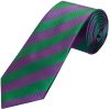 Green and Purple Striped Classic Men's Tie and Pocket Square Set